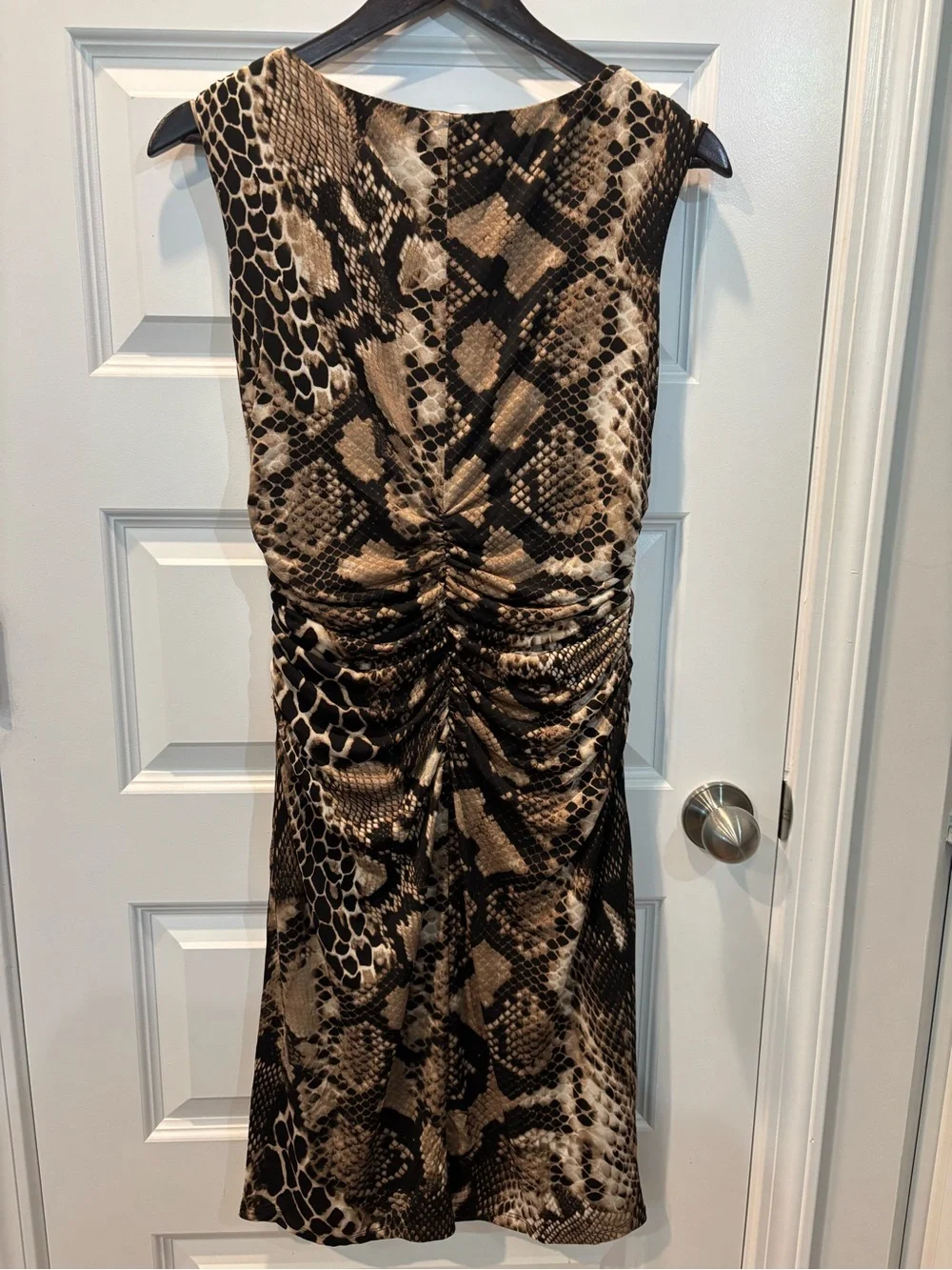 Ralph Lauren Brown and Black Animal Print Midi Dress - Picture 3 of 3